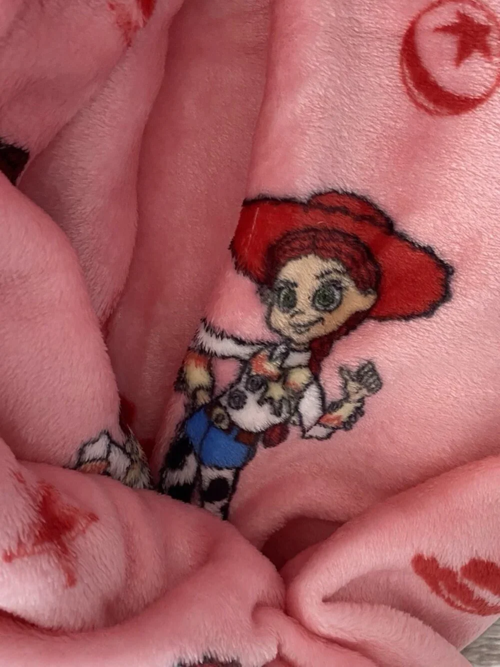 Disney Pixar Toy Story 5 Jessie Bullseye Plush Throw Blanket Pink 50” X 70” NEW